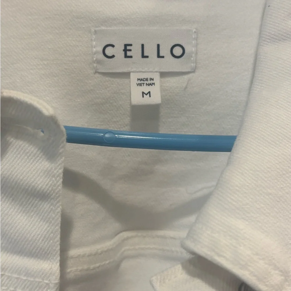 Cello Off-White Cropped Denim Jacket - Picture 3 of 11